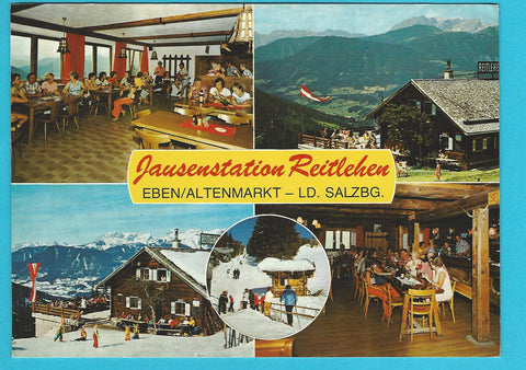 AK Eben/Altenmarkt. Jausenstation Reitlehen-Alm.