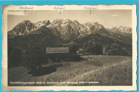 AK Hochköniggruppe von Mordegg gesegen. (1930)