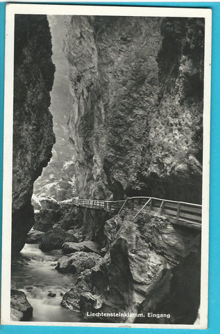 AK Liechtensteinklamm. Eingang. (1939)