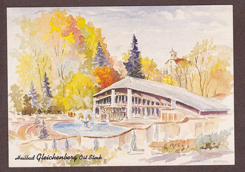 AK Heilbad Gleichenberg. Aquarell Therme Bad Gleichenberg gemalen von A