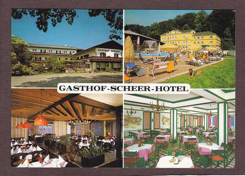 AK Bad Gleichenberg 36. Hotel Zur Emmaquelle Scheer – Tropper. Gasthof Scheer. H