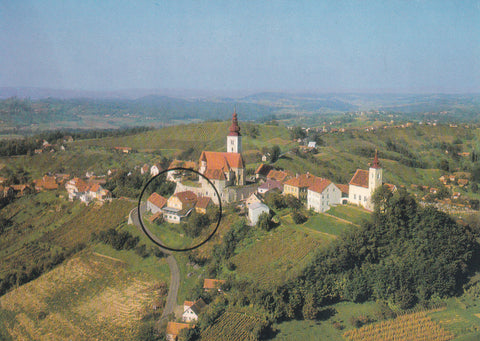 AK Straden. Gasthof Schadl. Fliegeraufnahme.