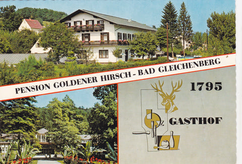 AK Bad Gleichenberg. Pension Goldener Hirsch. F. u. M. Monschein.