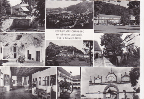 AK Heilbad Gleichenberg mit schönstem Ausflugsziel Feste Riegersburg. (1967)