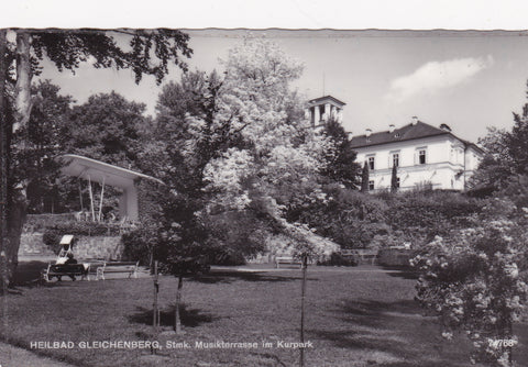 AK Heilbad Gleichenberg, Musikterrasse im Kurpark. (1966)