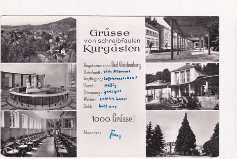 AK Bad Gleichenberg. Grüsse von schreibfaulen Kurgästen. (1955)