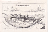AK Bad Radkersburg. Radkersburg um 1680. Kupferstich aus Vischers Schlösserbuch.