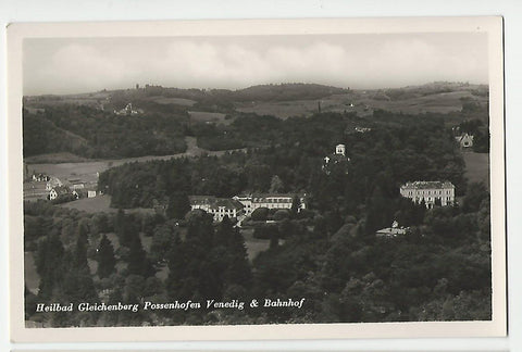 AK Heilbad Gleichenberg Possenhofen Venedig & Bahnhof. (1939)