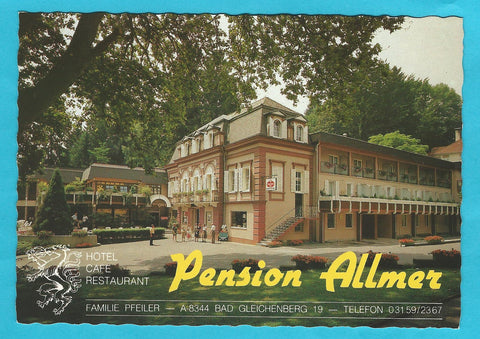 AK Bad Gleichenberg 19. Hotel Pension Familie Pfeiler.