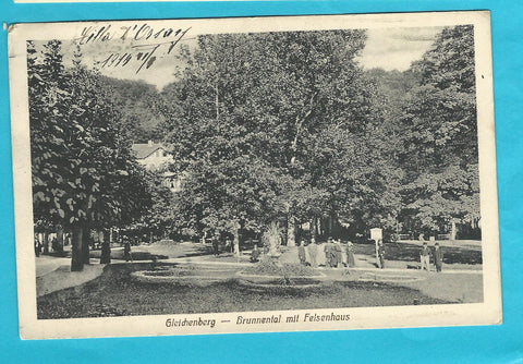AK Gleichenberg - Brunnetal mit Felsenhaus. (1914)