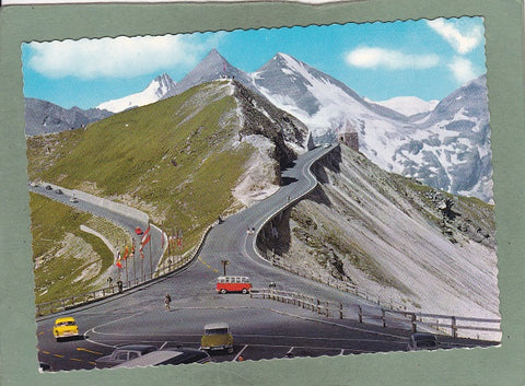 AK Großglockner—Hochalpenstrasse. Blick vom Berghaus Fuschertörl auf Großglockner, Sonnenwelleck und Fuscherkarkopf.