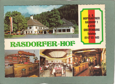 AK Greifenburg. Rasdorfer-Hof. J.K. Hopfgartner. Rasdorf 1.