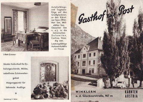 Folder Winklern a.d. Glocknerstraße Gasthof zur Post.