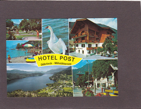 AK Döbriach. Millstättersee. Hotel Post.