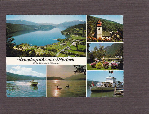 AK Urlaubsgrüße aus Döbriach. Millstättersee.