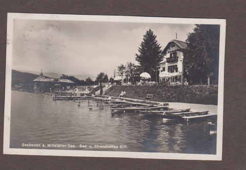 AK Seeboden am Millstätter-See. Bad u. Strandkaffee Ertl. (1930)