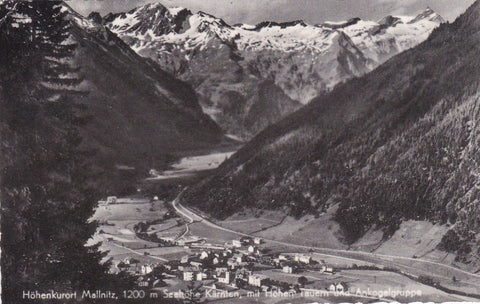 AK Mallnitz mit Hohen Tauern und Ankogelgruppe.