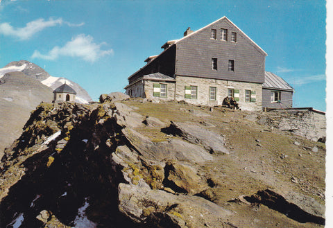 AK Hannoverhaus und Arnoldmausoleum auf der Arnoldhöhe gegen Ankogel.