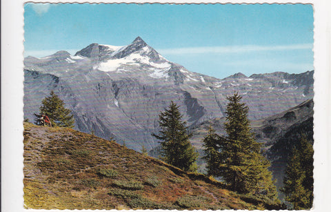 AK Blick von der Häusleralm bei Mallnitz auf Ankogel.