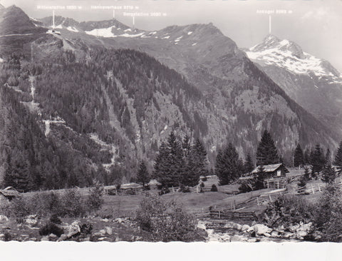 AK Mallnitz. Blick in das Seebachtal. gegen Ankogel und Ankogelbergbahn.