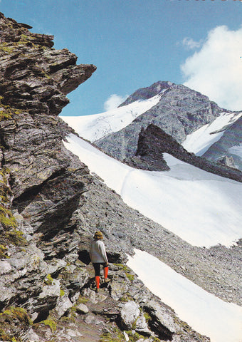 AK Mallnitz. Am Göttingersteig beim Hannoverhaus. Blick auf Ankogel.