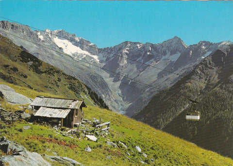 AK Mallnitz. Ankogelbahn gegen Hochalmspitze und Säuleck.