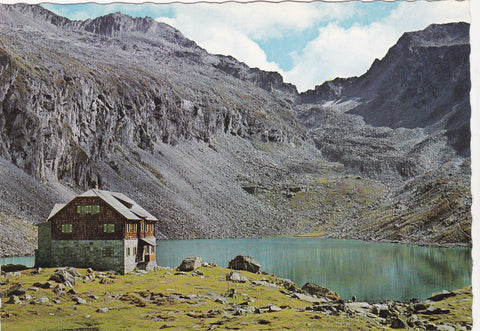AK Mallnitzer Tauern, Arthur v. Schmid Haus am Dösener See mit Mallnitzer Scharte.