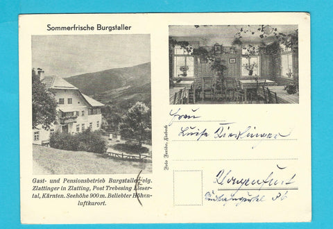 AK Gasth- und Pensionsbetrieb Burgstaller vlg. Zlattinger in Zlatting. Trebesing.