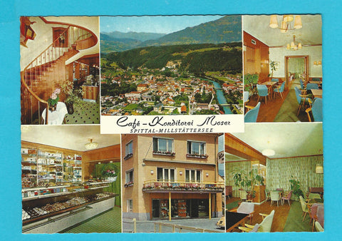 AK Spittal/Drau. Konditorei-Cafe Robert Moser.