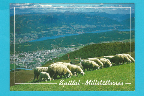 AK Spittal am Millstättersee. Blick vom Goldeck.