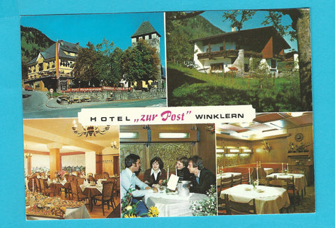 AK Winklern- Glocknerstraße. Restaurant Hotel Post Fam. Schmutter.
