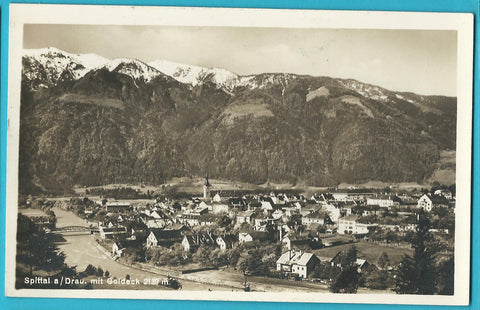 AK Spittal a. Drau mit Goldeck. (1926)