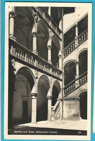 AK Spittal an der Drau. Schlosshof Porcia. (1935)