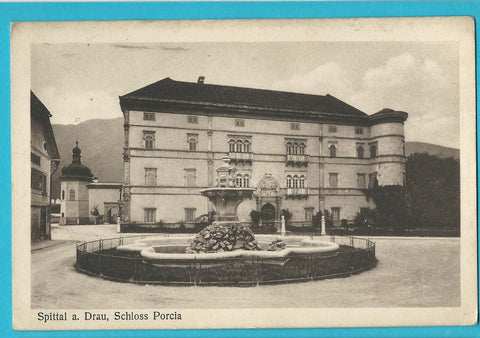 AK Spittal an der Drau. Schloss Porcia. (1919)