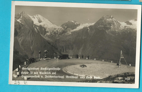 Muster-AK Großglockner Hochalpenstraße Kehre 10 mit Ausblick auf Sonnenwelleck u. Fuscherkarkopf Breitkopf und Hohe Dock (Kellner Verlag)