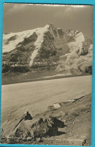 AK Großglockner mit Pasterze und Hofmannshütte.