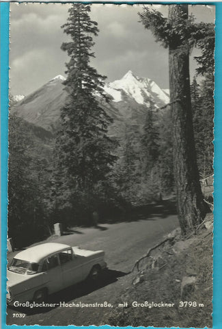 AK Großglockner-Hochalpenstraße mit Großglockner.