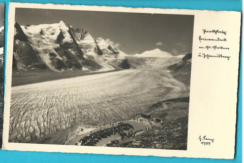 AK Parkplatz Freiwandeck mit Großglockner u. Johannisberg.