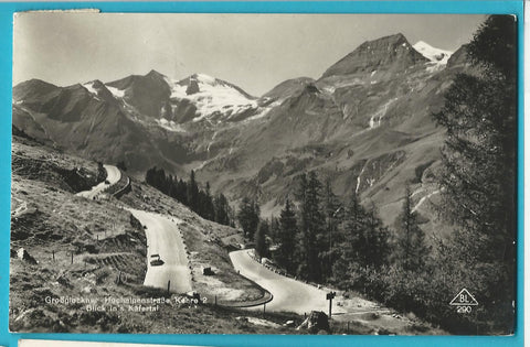 AK Großglockner-Hochalpenstraße. Kehre 2 Blick in's Käfertal.