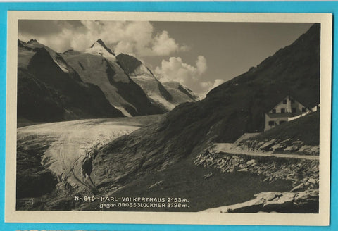 AK Karl-Volkerthaus gegen Grossglockner.
