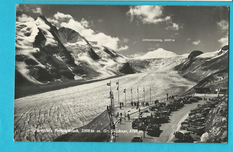AK Parkplatz Freiwandeck mit Grossglockner.