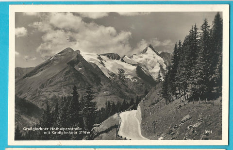 AK Grossglockner Hochalpenstrasse mit Grossglockner. (1939)