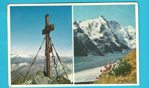 AK Grossglockner. Gipfelkreuz. Pasterzengletscher.