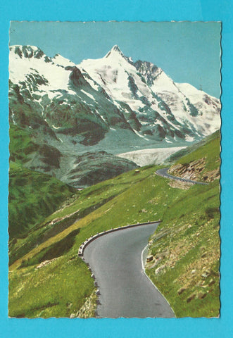 AK Grossglockner Hochalpenstrasse. Auffahrt Südrampe mit Grossglockner.