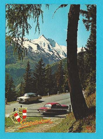 AK Grossglockner Hochalpenstrasse. Auffahrt von Heiligenblut.