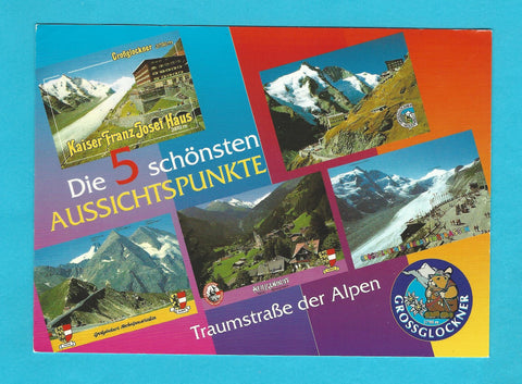 AK Grossglockner Hochalpenstrasse. Die 5 schönsten Aussichtspunkte.