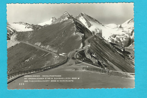 AK Grossglockner Hochalpenstrasse mit grossglockner Sonnwelleck und Fuscherkarkopf Nordrampe.