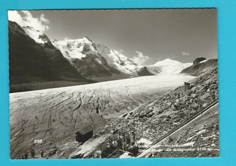 AK Grossglockner Hochalpenstrasse Gletscherbahn mit Grossglockner.