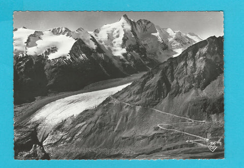 AK Grossglockner Hochalpenstrasse. Auffahrt mit Grossglockner und Pasterze.