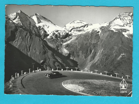 AK Grossglockner Hochalpenstrasse. Kehre 10 gegen Sonnenwelleck, Fuscherkarkopf und Hohe Dock.